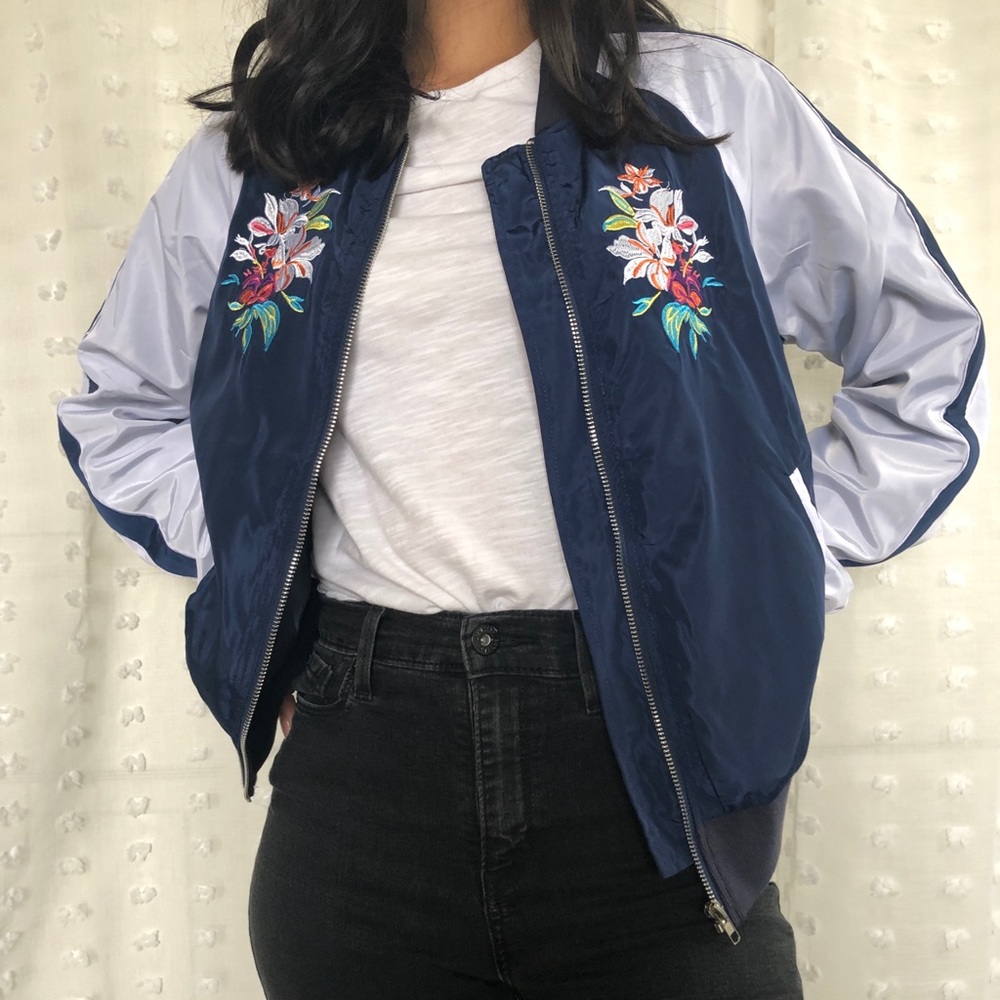 Embroidered Bomber Jacket